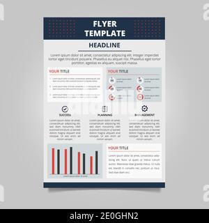 Modello di progettazione di volantini informativi moderni Illustrazione Vettoriale