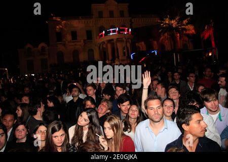 Beth Ditto e Gossip si esibisce dal vivo presso la Villa Inrock di Cannes, in Francia, durante il sessantacinquesimo Festival di Cannes, il 17 maggio 2012. Foto di ABACAPRESS.COM Foto Stock