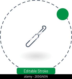 icona vettore uncinetto icone di contorno del tratto modificabili per il web e. cellulare Illustrazione Vettoriale