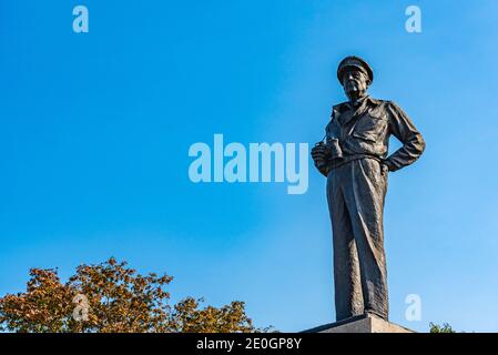 Statua di Douglas MacArthur a Incheon, Repubblica di Corea Foto Stock