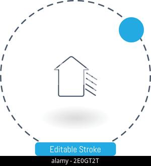 icona vettore ombreggiatura icone del contorno del tratto modificabili per il web e. cellulare Illustrazione Vettoriale