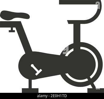 Icona di cyclette modello di disegno vettore illustrazione isolata Illustrazione Vettoriale