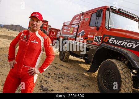 Viazovich Siarhei (blr), Maz, Maz-Sportauto, Camion, camion, ritratto durante lo shakedown della Dakar 2021 a Jeddah, Saudita A / LM Foto Stock