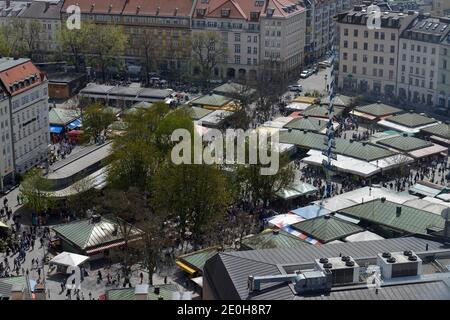 Viktualienmakt, Monaco di Baviera, Deutschland Foto Stock