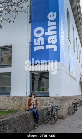 Technische Universitaet, Hauptgebaeude, Arcisstrasse, Monaco di Baviera, Deutschland Foto Stock