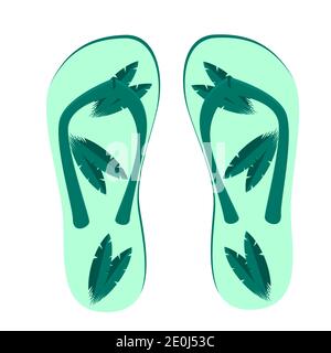 Ciabatte da spiaggia flip-flop illustrazione vettoriale Illustrazione Vettoriale