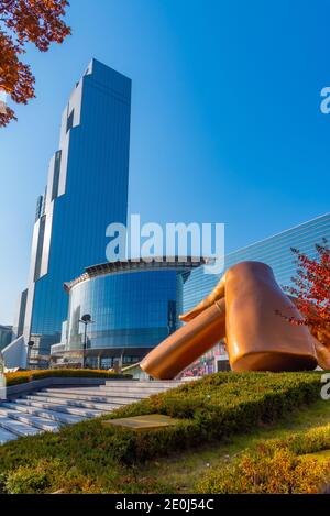 SEOUL, COREA, 7 NOVEMBRE 2019: Monumento in stile Gangnam a Seoul, Repubblica di Corea Foto Stock