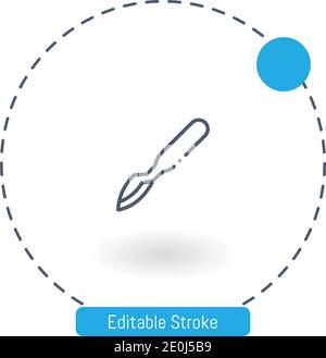icona vettore bisturi icone del contorno tratto modificabili per il web e. cellulare Illustrazione Vettoriale