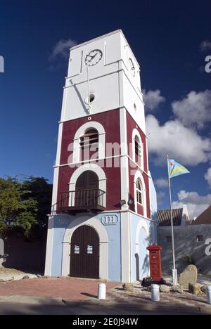 La Torre Willem III a Fort Zoutman a Oranjestad, Aruba. Foto Stock