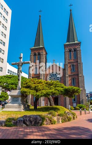 DAEGU, COREA, 28 OTTOBRE 2019: cattedrale di nostra Signora di Lourdes a Daegu, Repubblica di Corea Foto Stock