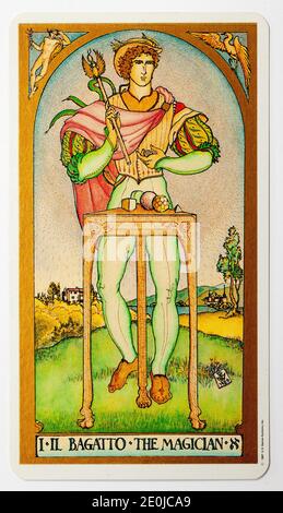 The Magician Tarot Card from US Games Systems Ltd Renaissance Ponte Foto Stock