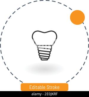 icona vettore artificiale icone del contorno del tratto modificabili per il web e. cellulare Illustrazione Vettoriale