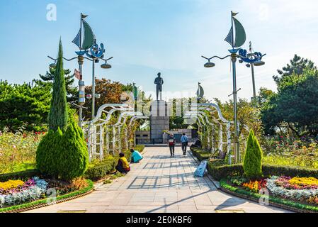 INCHEON, COREA, 25 OTTOBRE 2019: Statua di Douglas MacArthur a Incheon, Repubblica di Corea Foto Stock