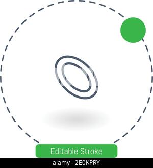 icona del vettore semibrave icone del contorno del tratto modificabili per il web e. cellulare Illustrazione Vettoriale