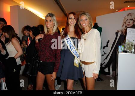 Delphine Wespiser , Sylvie Tellier e Alexandra Rosenfeld partecipano alla IV serata di moda Vogue a Parigi, Francia, il 6 settembre 2012. Foto di Alban Wyters/ABACAPRESS.COM Foto Stock