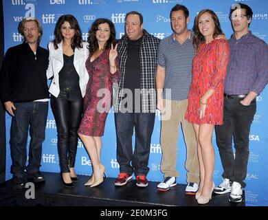 David Spade, Selena Gomez, Fran Drescher, Adam Sandler e Andy Samberg partecipano alla fotocellula 'The Hotel Transilvania' durante il Festival Internazionale del Cinema di Toronto del 2012, a Toronto, in Canada, l'8 settembre 2012. Foto di Lionel Hahn/ABACAPRESS.COM Foto Stock