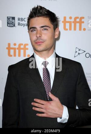 Zac Efron partecipa a qualsiasi proiezione di prezzo durante il Festival Internazionale del Film di Toronto del 2012 il 9 settembre 2012. Foto di Lionel Hahn/AbacaUsa.com Foto Stock