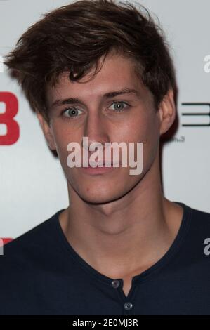 Jean-Baptiste Maunier in occasione del lancio del nuovo gioco FIFA 2013 (chiamato anche FIFA 13) che si è tenuto presso l'Olympia Theatre di Parigi, in Francia, il 25 settembre 2012. Foto di Nicolas Genin/ABACAPRESS.COM Foto Stock