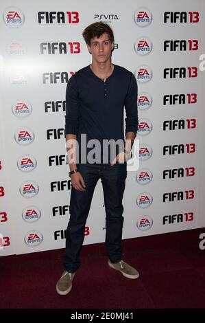 Jean-Baptiste Maunier in occasione del lancio del nuovo gioco FIFA 2013 (chiamato anche FIFA 13) che si è tenuto presso l'Olympia Theatre di Parigi, in Francia, il 25 settembre 2012. Foto di Nicolas Genin/ABACAPRESS.COM Foto Stock