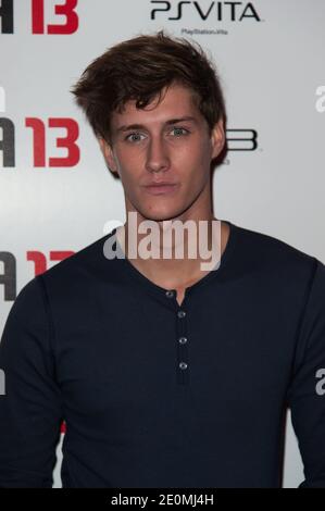 Jean-Baptiste Maunier in occasione del lancio del nuovo gioco FIFA 2013 (chiamato anche FIFA 13) che si è tenuto presso l'Olympia Theatre di Parigi, in Francia, il 25 settembre 2012. Foto di Nicolas Genin/ABACAPRESS.COM Foto Stock