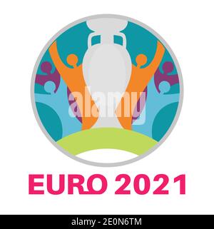 Il campionato europeo di calcio Euro 2020 è stato annullato e Sarà ora giocato in 2021 - Illustrazione vettoriale Illustrazione Vettoriale