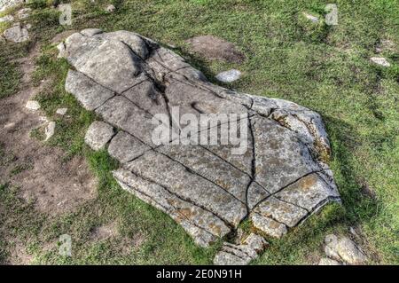 Kilmartin Glen si trova nelle Highlands Sud-Ovest di Argyll. Ha un'importante concentrazione di resti dell'età neolitica e del bronzo. Foto Stock