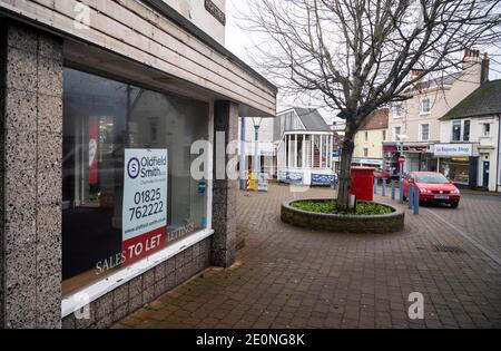 Newhaven East Sussex UK - vuoto cercando Newhaven High Street Foto Stock