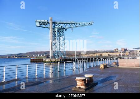 Costruzione navale gru titan a Clydebank Glasgow Scozia Foto Stock