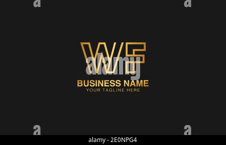 WF W F primo logo | primo abstract moderno logo creativo minimo, immagine modello vettoriale. Logo logotipo di lusso. Logo delle iniziali tipografiche. Illustrazione Vettoriale