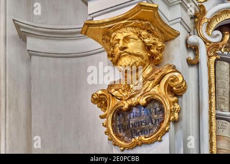 Assolutamente impressionante - la più grande biblioteca monastica del mondo - nell'abbazia di Admont, Aistria Foto Stock