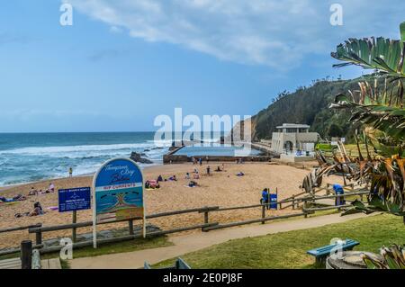 Thompsons Bay Beach una spiaggia bandiera blu a Ballito Dolphin Costa Duban Sudafrica Foto Stock