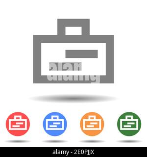 Icona della valigetta logo vettoriale isolato sullo sfondo Illustrazione Vettoriale