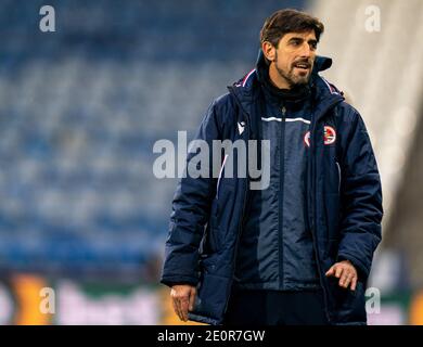 Huddersfield, Yorkshire, Regno Unito. 02 gennaio 2021. 2 gennaio 2021; il John Smiths Stadium, Huddersfield, Yorkshire, Inghilterra; Campionato di calcio inglese, Huddersfield Town contro Reading; Reading Manager Veljko Paunovic Credit: Action Plus Sports Images/Alamy Live News Foto Stock