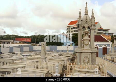 Willemstad, Curacao - 16 novembre 2018 - il cimitero ebraico della città Foto Stock