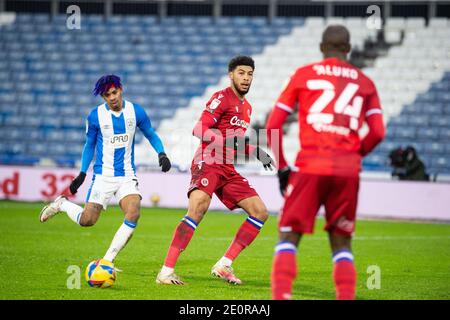 Huddersfield, Regno Unito. 02 gennaio 2021. HUDDERSFIELD, INGHILTERRA. GENNAIO 2 lettura durante lo Sky Bet Championship match tra Huddersfield Town e Reading al John Smith's Stadium, Huddersfield Sabato 2 gennaio 2021. (Credit: Pat Scaasi | MI News ) Credit: MI News & Sport /Alamy Live News Foto Stock