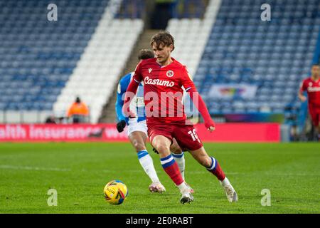 Huddersfield, Regno Unito. 02 gennaio 2021. HUDDERSFIELD, INGHILTERRA. JAN 2 John Swift di Reading durante la partita del campionato Sky Bet tra Huddersfield Town e Reading al John Smith's Stadium di Huddersfield sabato 2 gennaio 2021. (Credit: Pat Scaasi | MI News ) Credit: MI News & Sport /Alamy Live News Foto Stock