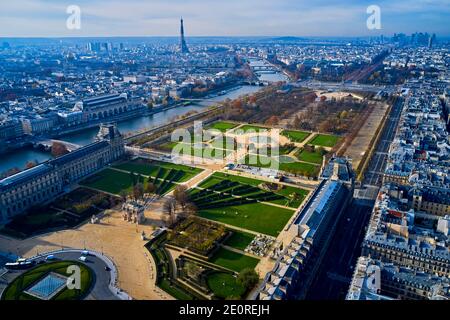 Francia, Parigi (75), zona dichiarata Patrimonio dell'Umanità dall'UNESCO, il giardino delle Tuileries Foto Stock