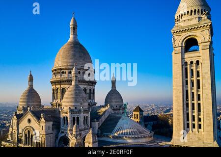 Francia, Parigi (75), la basilica del Sacro cuore sulla collina di Montmartre Foto Stock