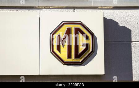 Nurnberg, Germania : concessionario auto MG e centro assistenza Foto Stock