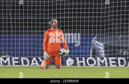 Città di Berlino, Germania. 2 gennaio 2021. Firo: 02.01.2021 calcio, 1. Bundesliga, stagione 2020/2021 Hertha BSC Berlin - FC Schalke 04 goalwart Ralf FAHRMANN, Schalke | Usage worldwide Credit: dpa/Alamy Live News Foto Stock