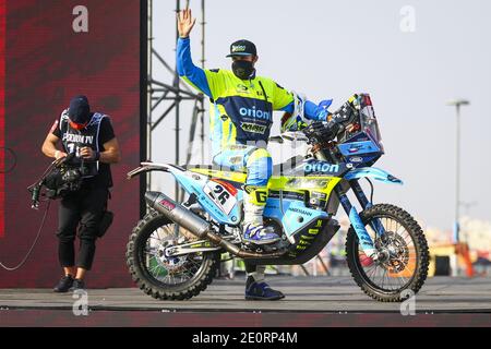 26 Engel Milan (cze), KTM, Orion - Moto Racing Group MRG, Moto, Bike, azione durante il prologo Dakar 2021as e la cerimonia del podio a Jeddah, Arabia Saudita il 2 gennaio 2021 - Foto Julien Delfosse / DPPI / LM Foto Stock