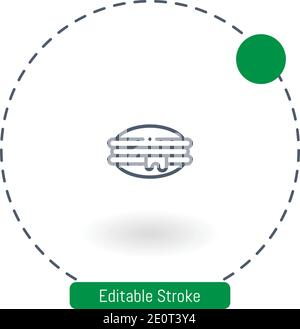 icona vettoriale dorayaki icone di contorno del tratto modificabili per il web e. cellulare Illustrazione Vettoriale