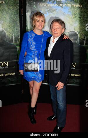 Emmanuelle Seigner e Roman Polanski hanno partecipato alla prima di 'Dans la Maison' tenutasi al cinema Rex a Parigi, in Francia, il 01 ottobre 2012. Foto di Jerome Domine/ABACAPRESS.COM Foto Stock