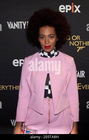 Solange Knowles partecipa a Epix & Vanity Fair presenta 'Everything or Nothing: The Untold Story of 007' per celebrare i 50 anni di James Bond, al MoMA di New York City, NY, USA il 3 ottobre 2012. Il film è un documentario che racconta la più lunga serie di film della storia del cinema, James Bond, da quando ha colpito il grande schermo nel 1962. Foto di Anna Morgowicz/ABACAPRESS.COM Foto Stock