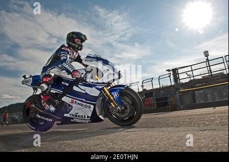 Il pilota statunitense della MotoGP ben Spies di Yamaha durante il Gran Premio del Giappone della MotoGP a Motegi, Giappone, il 14 ottobre 2012. Foto di Malkon/ABACAPRESS.COM Foto Stock