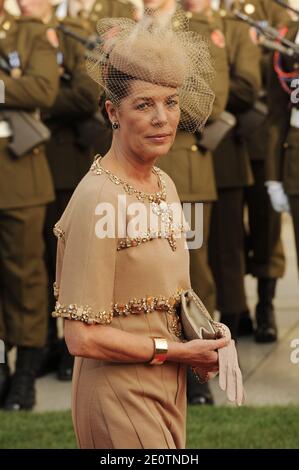 Principessa Caroline di Hannover arrivo alla cerimonia nuziale del Granduca ereditario Guillaume di Lussemburgo e della Principessa Stephanie di Lussemburgo presso la Cattedrale di nostra Signora di Lussemburgo, a Lussemburgo, il 20 ottobre 2012. Il Granduca ereditario di Lussemburgo, di 30 anni, è l'ultimo Principe ereditario d'Europa a sposarsi, sposando la sua sposa contessa belga di 28 anni in una sontuosa cerimonia di 2 giorni. Foto di Thierry Orban/ABACAPRESS.COM Foto Stock