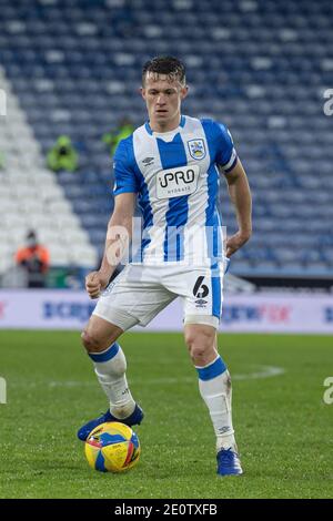 Huddersfield, Regno Unito. 02 gennaio 2021. HUDDERSFIELD, INGHILTERRA. 2 GENNAIO Jonathan Hogg di Huddersfield Town durante la partita del campionato Sky Bet tra Huddersfield Town e Reading al John Smith's Stadium di Huddersfield sabato 2 gennaio 2021. (Credit: Pat Scaasi | MI News ) Credit: MI News & Sport /Alamy Live News Foto Stock