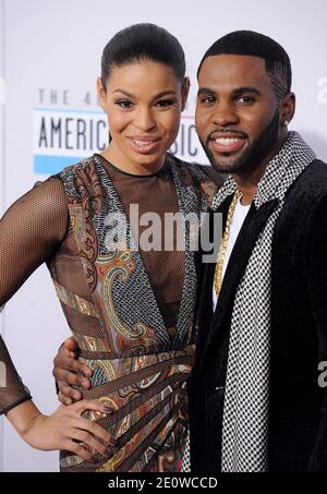 Jordin Sparks e Jason Derulo partecipano al 40° American Music Awards tenutosi al Nokia Theatre L.A. In diretta il 18 novembre 2012 a Los Angeles, California, USA. Foto di Lionel Hahn/ABACAPRESS.COM Foto Stock