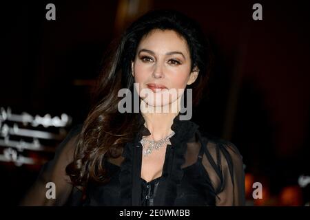 Monica Bellucci partecipa alla proiezione di Jab Tak Hai Jaan nell'ambito del 12° Festival del Cinema di Marrakech, in Marocco, il 1° dicembre 2012. Foto di Nicolas Briquet/ABACAPRESS.COM Foto Stock