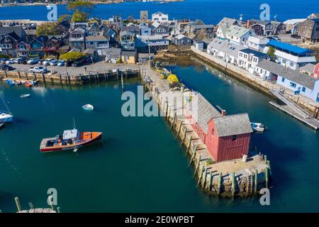 Bearskin Neck, Rockport, Massachusetts Foto Stock